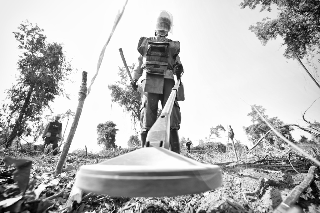 Hidden landmines and explosives in Cambodia