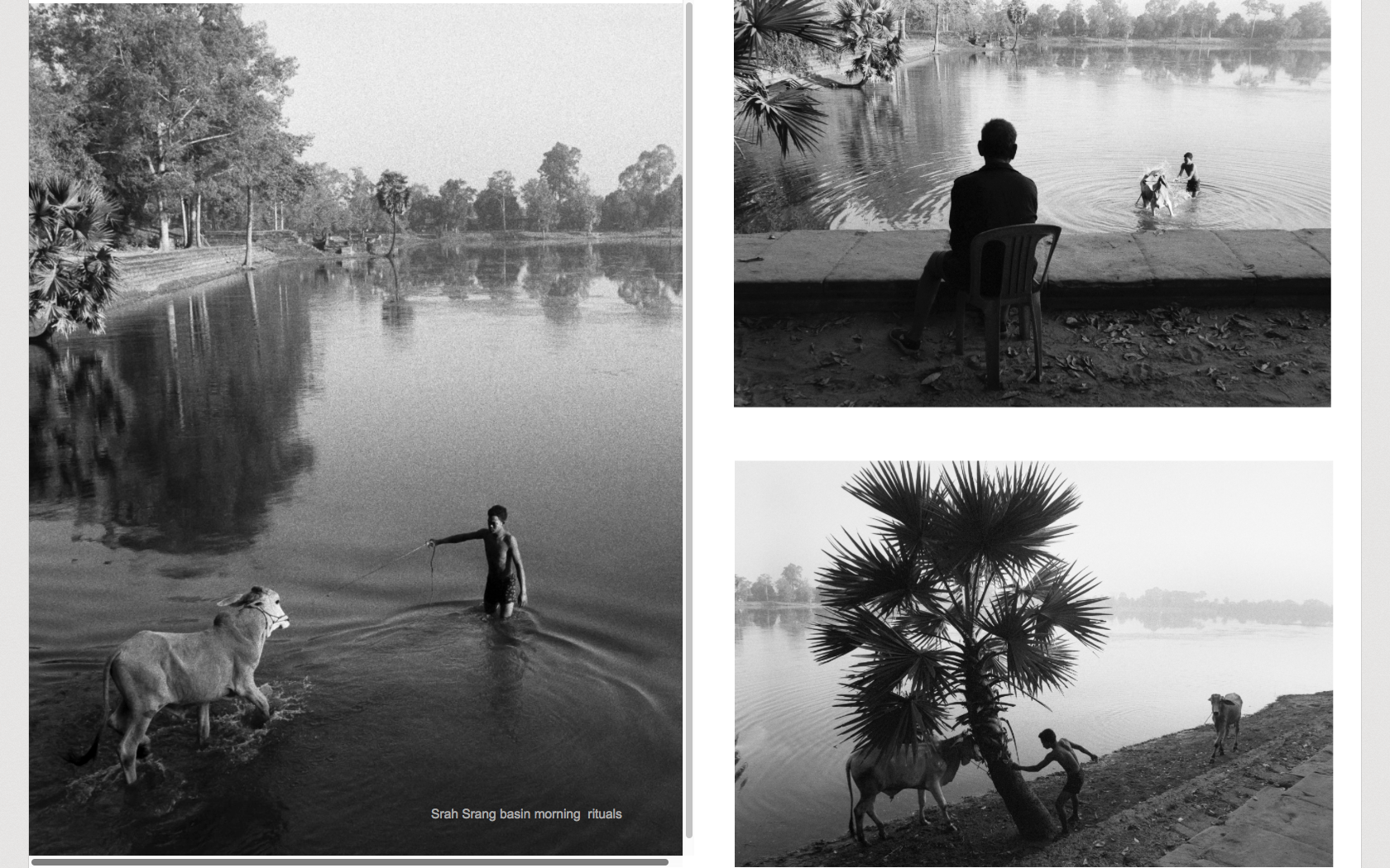 Srah Srang basin Angkor Wat Cambodia morning rituals