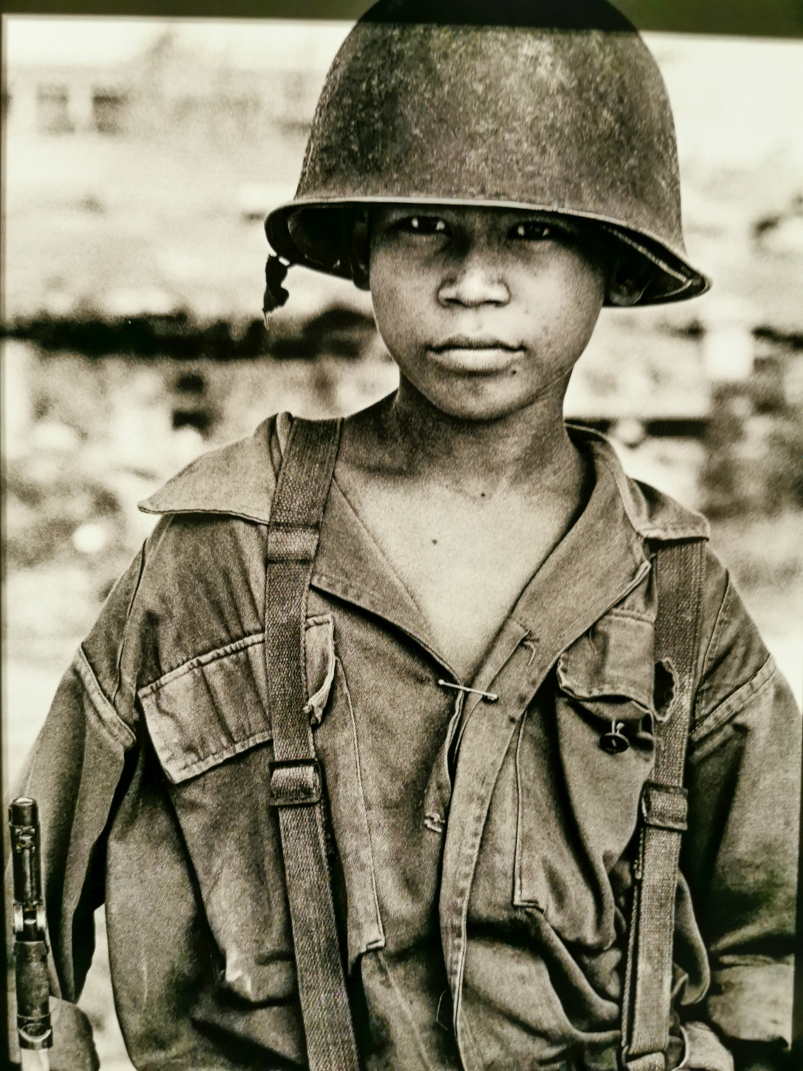 Child soldier in Cambodia 1974