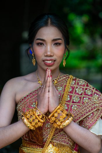 Cambodia Angkor Wat Apsara model traditional dress