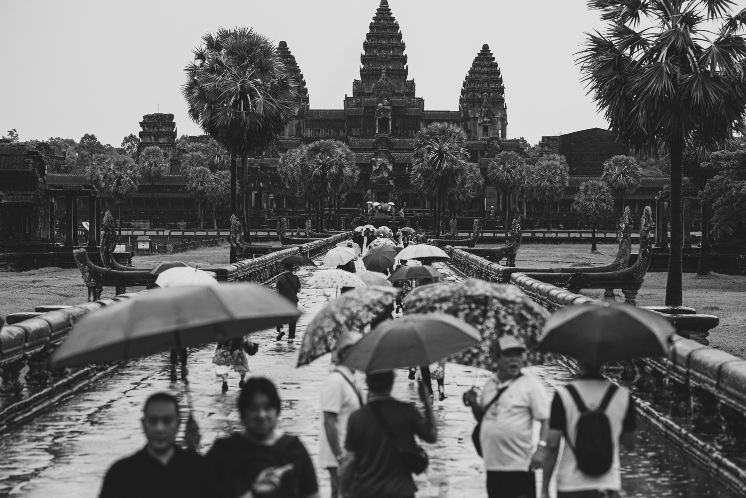 Angkor Wat in de regen