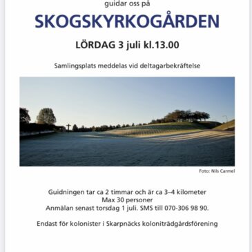 Guidning Skogskyrkogården 3 juli