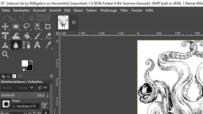 Bilder mit Gimp zu Tattoos transferieren