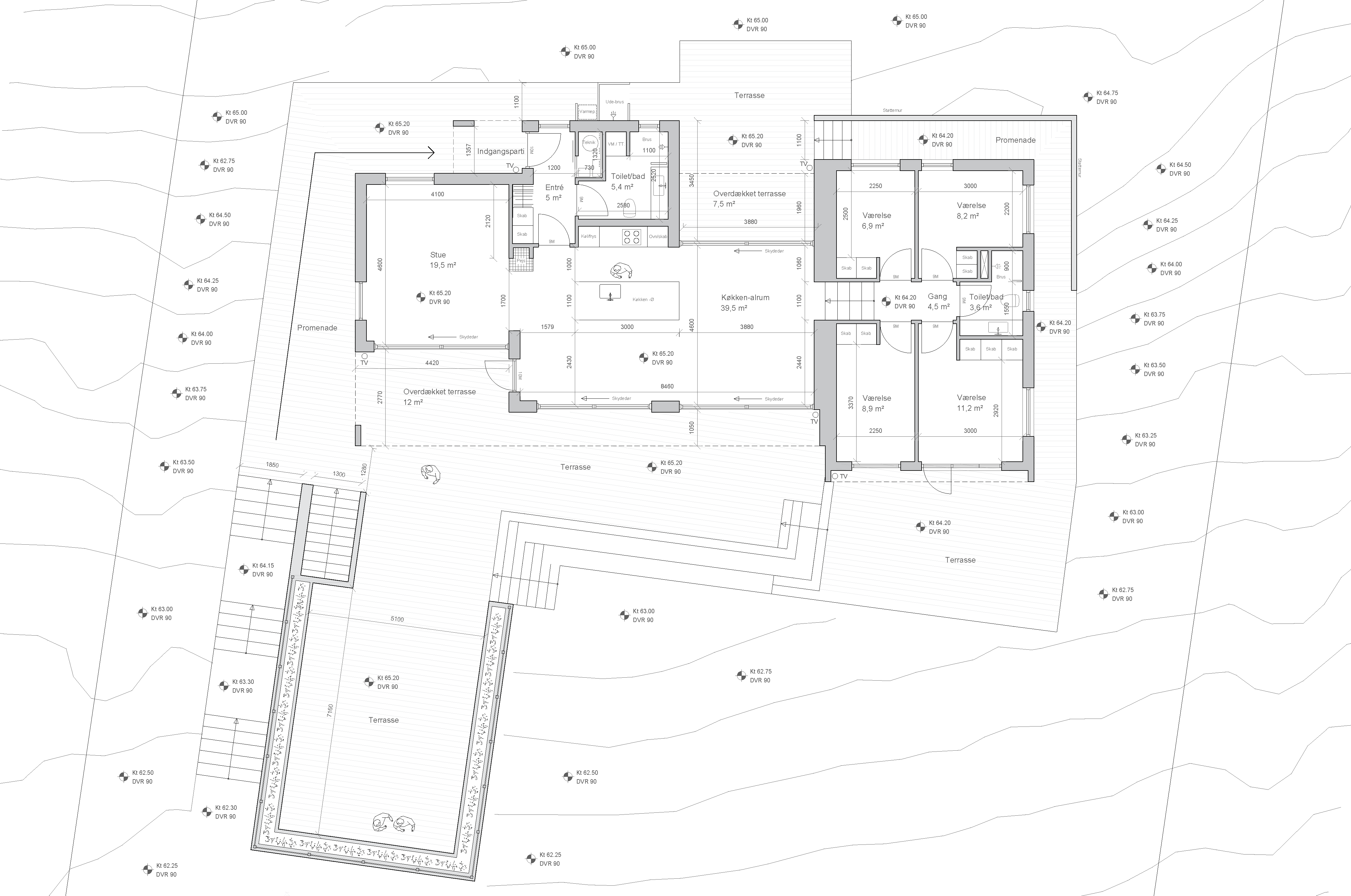 Plantegning af sommerhus