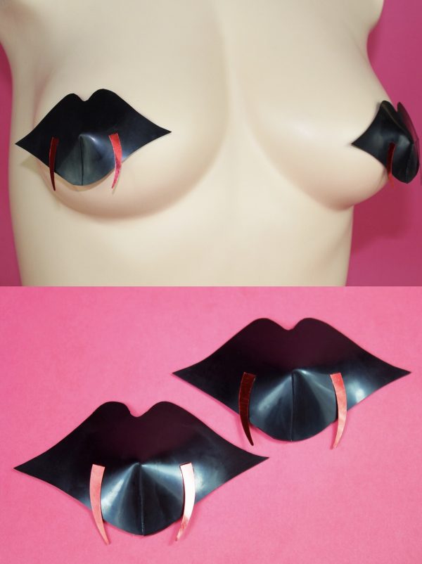 LATEX VAMPIRE NIPPLE PASTIES - Image 3