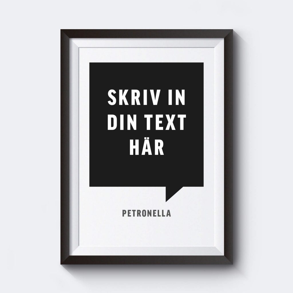 Skriv in egen text i pratbubblan