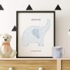 Personlig paket med poster och barnmugg