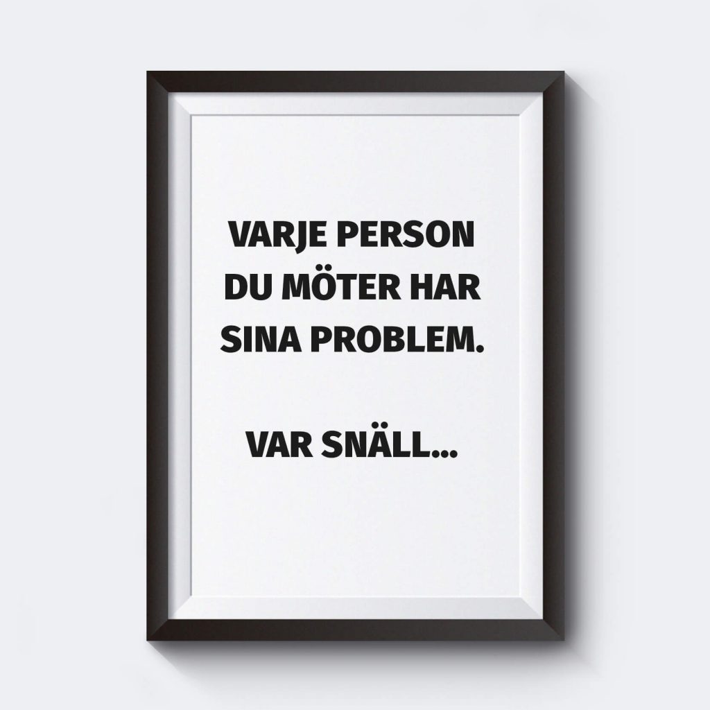 Personlig poster med en vis text