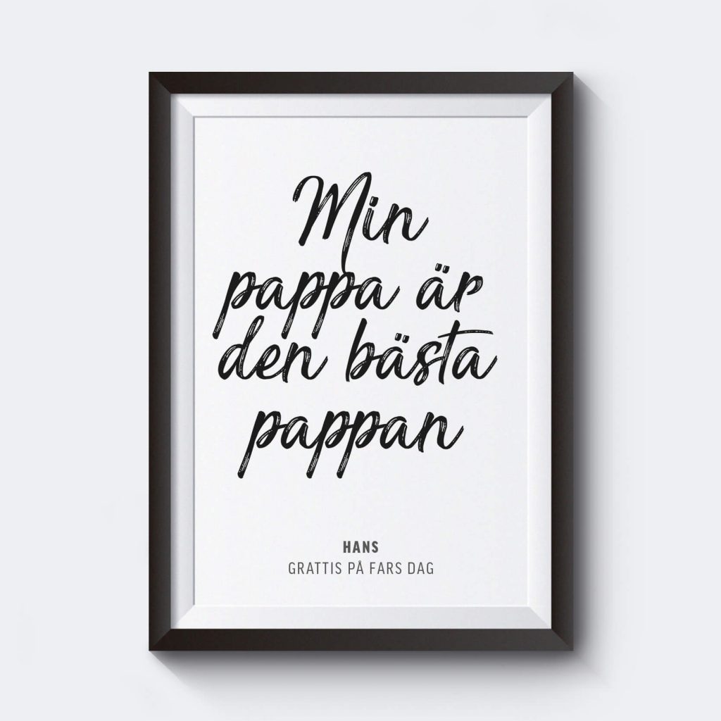 Preset till pappa på fars dag Kreativa Posters