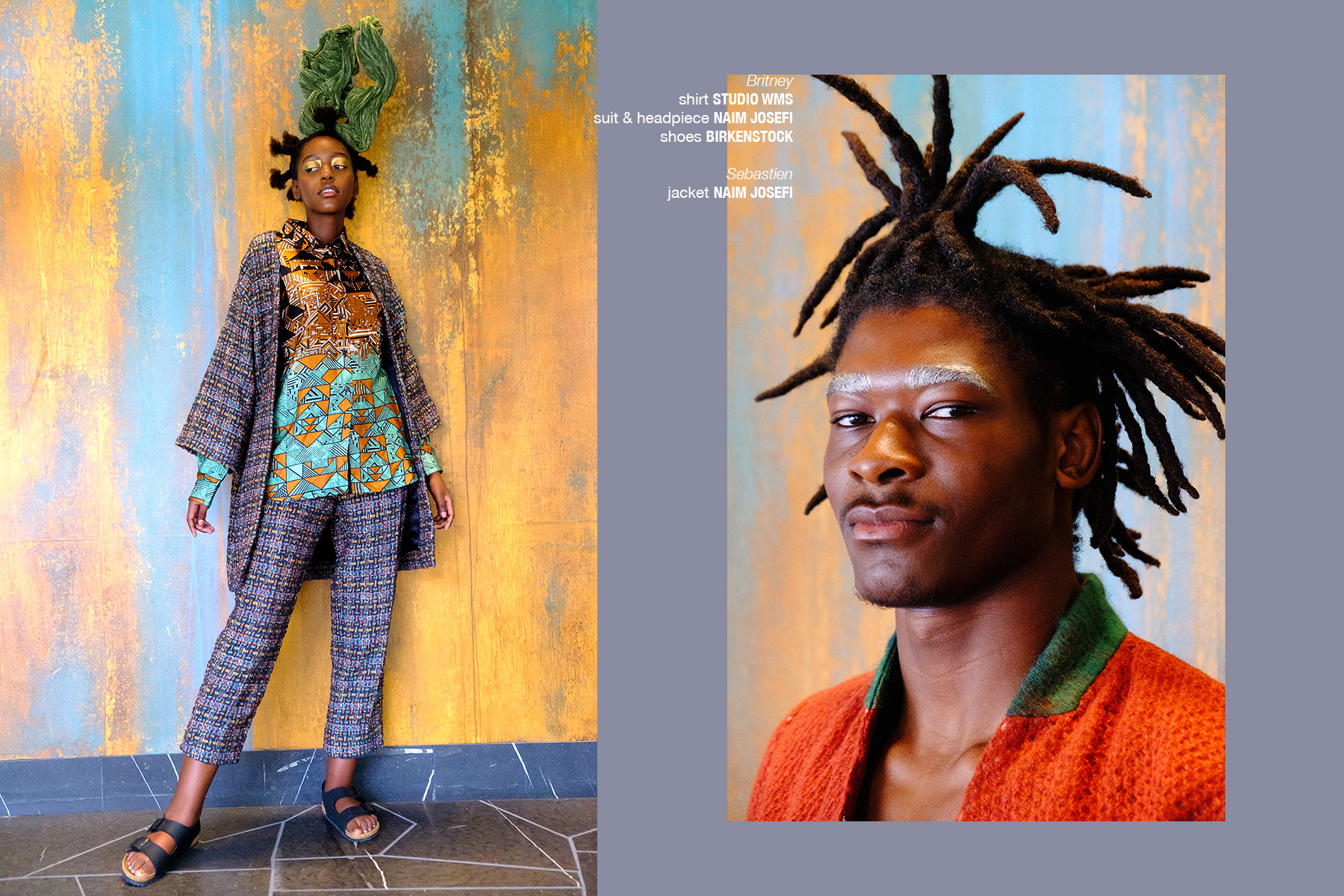 Krullmag. fashion story with 2 black models