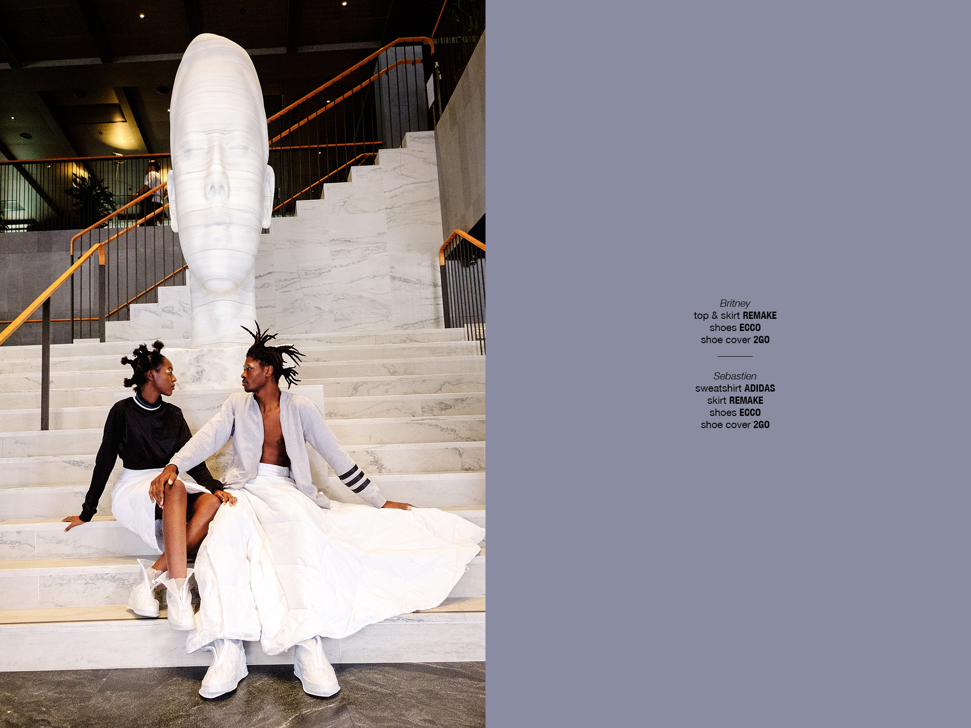 Krullmag. fashion story with 2 black models