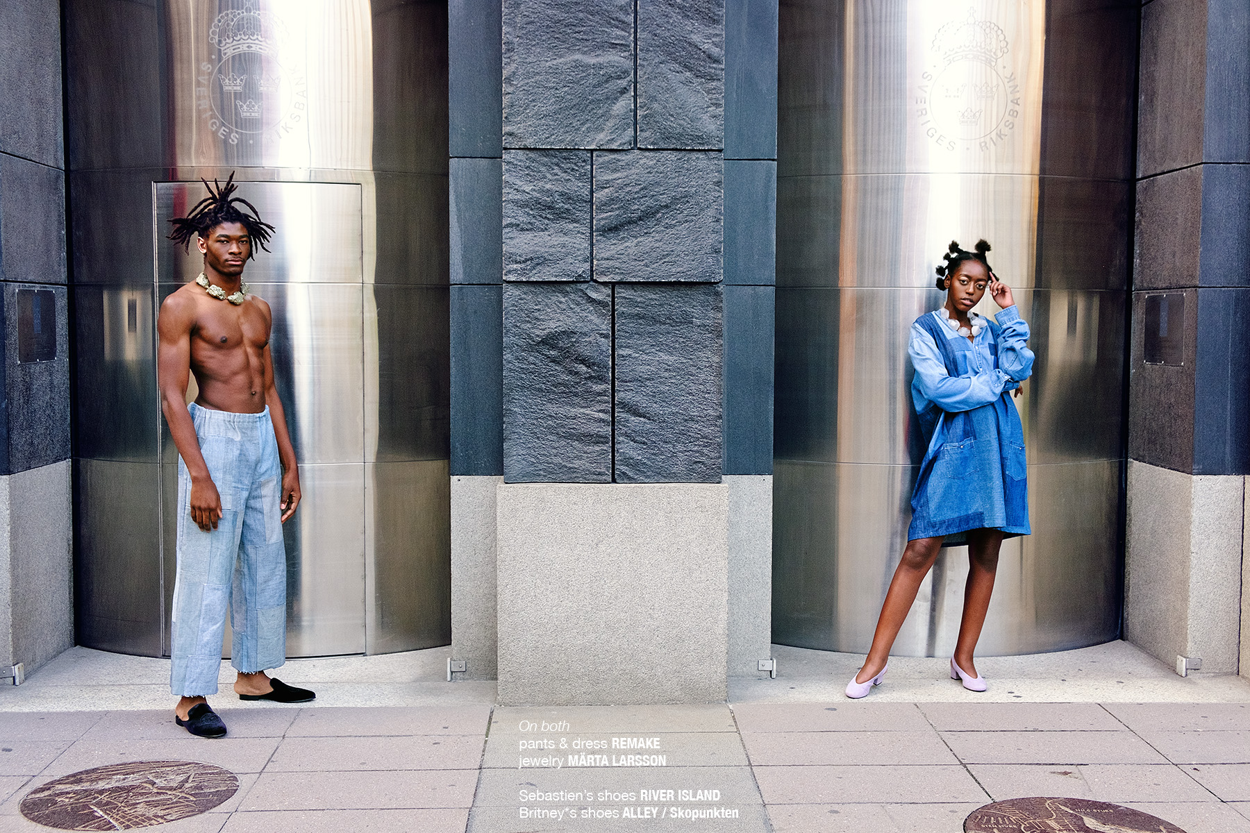 Krullmag. fashion story with 2 black models