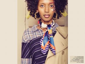 Krull magazine layered fashion black female scandinavian model
