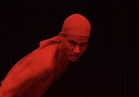 Dancer, choreographer Harald Beharie in red light