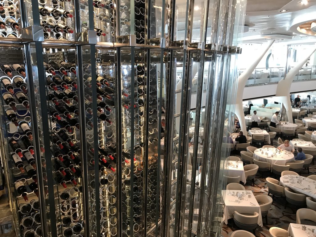 Wine tower on Celebrity Eclipse