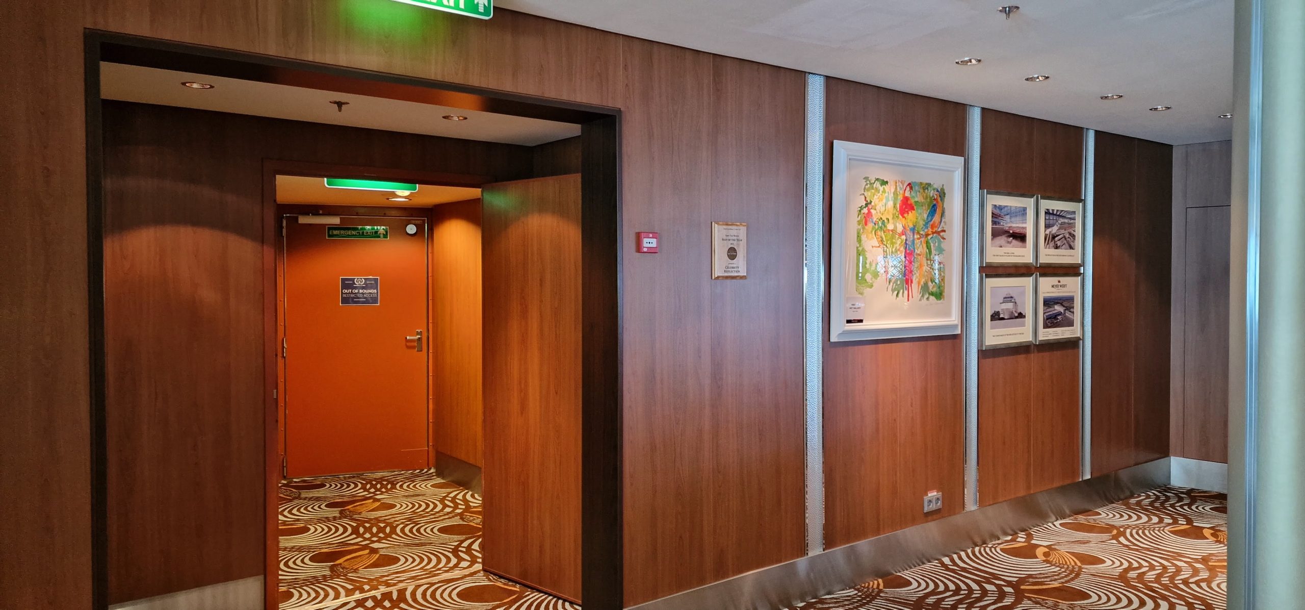 the port side Deck 3 stateroom corridor was blocked off