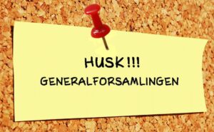 Husk at tilmelde dig Generalforsamlingen nu hvis du vil spise med.