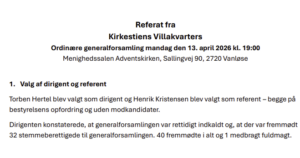 Referat fra generalforsamlingen afholdt 13. april 2026
