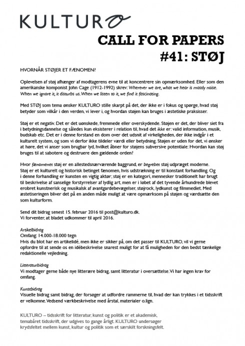 Call for papers 41