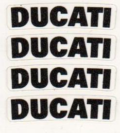 KIT 4 ADHESIVOS LLANTA DUCATI BLANCO Ref. 155903
