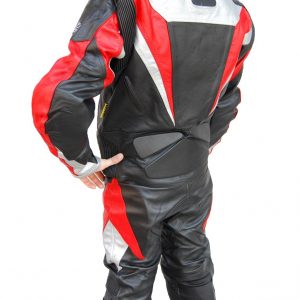 PANTALON PIEL TRICOLOR Mod. RUM ROJO TALLA S Ref. 501028RS