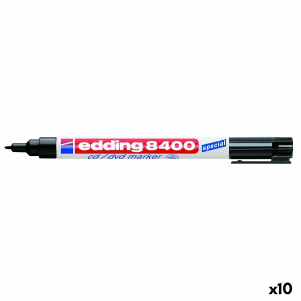 Permanent markør Edding e-8400 Svart (10 enheter)
