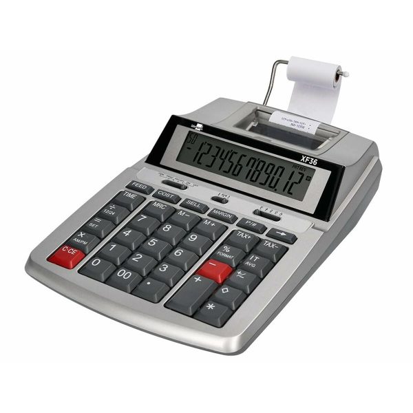 Skriverkalkulator Liderpapel XF36 Hvit