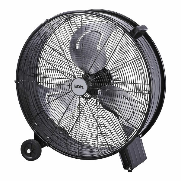 Gulvvifte EDM Svart 180 W Ø 60 cm industrielt