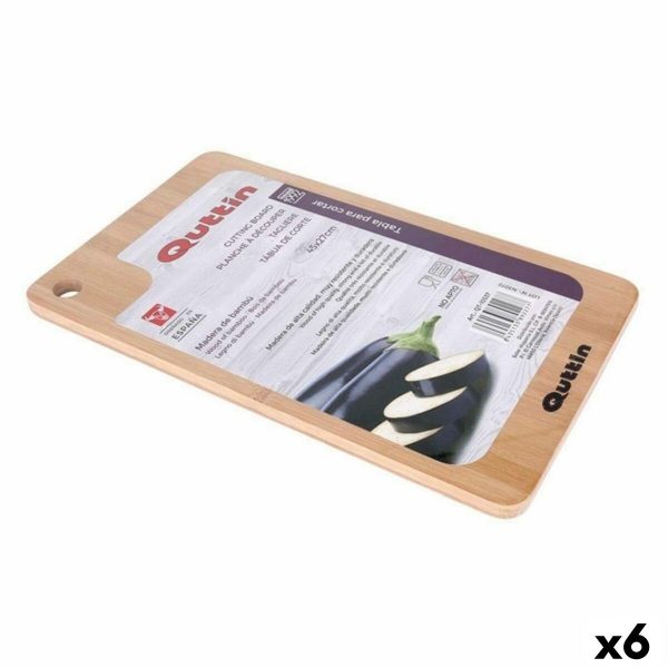 Skjærefjøl av Bambus Quttin Quttin (45 x 27 cm) Bambus (6 enheter)
