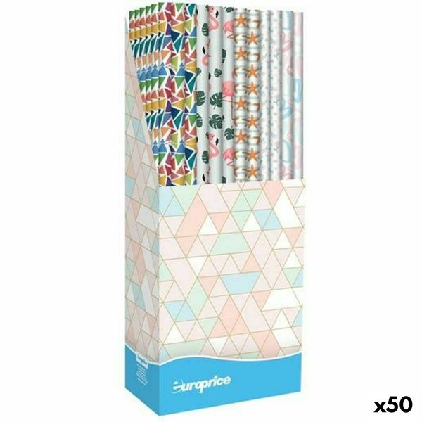 Gavepapir Europrice Melody Flerfarget Rull 70 x 200 cm (50 enheter)