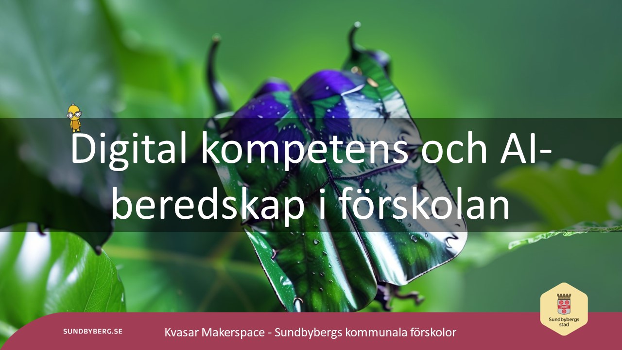 Framsida på presentation om ai