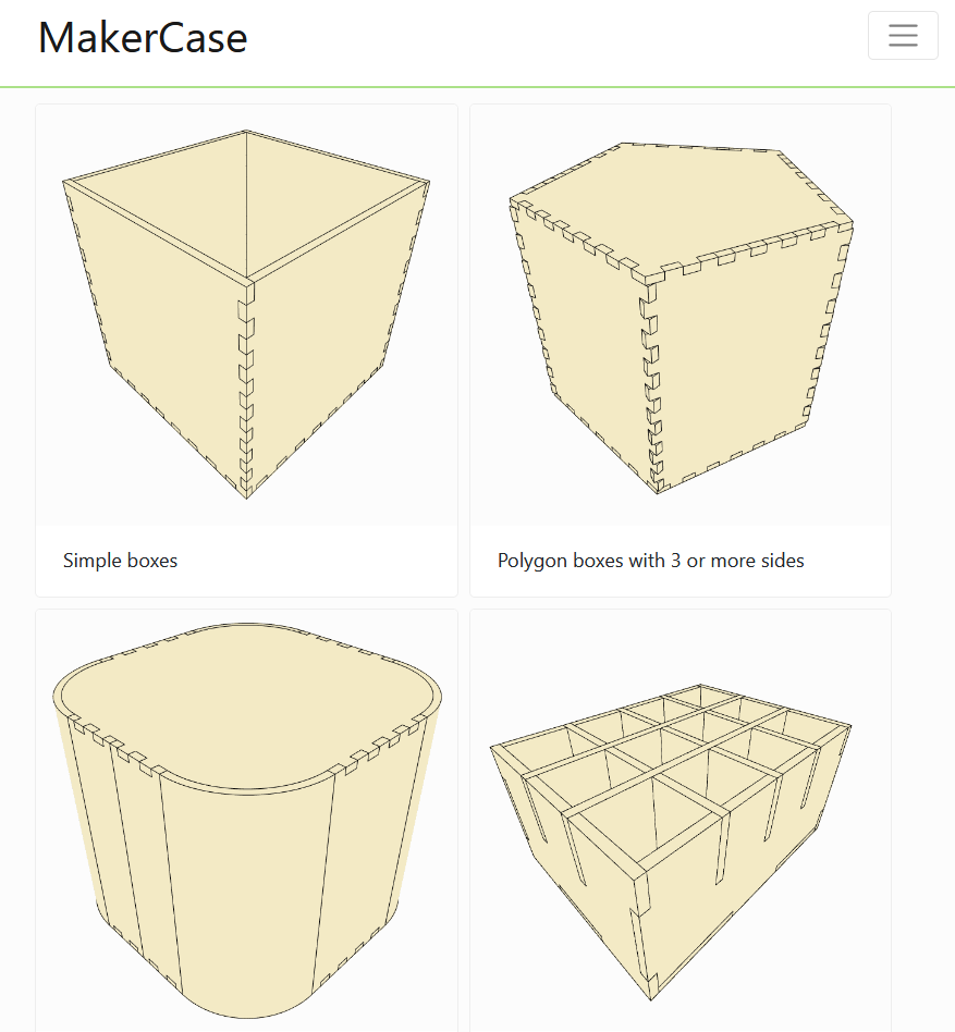 En bild på ritningar av konstruktioner från Makercases