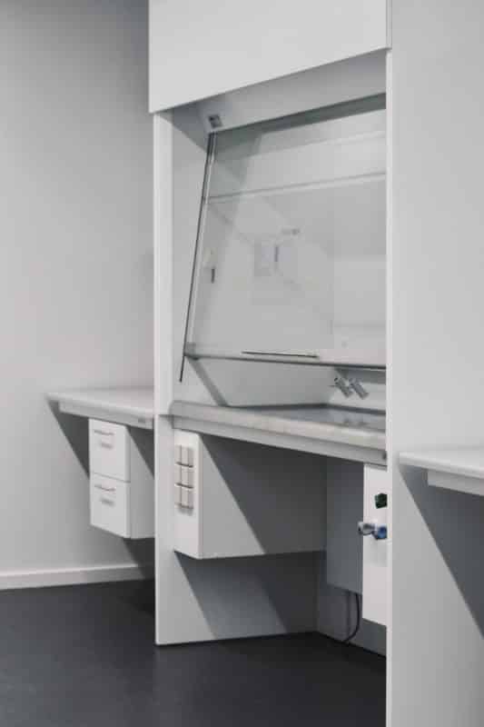 Fume cupboard for laboratory at Herlev Apotek