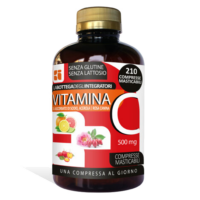 Vitamina C da L-ascorbato di sodio, Acerola e Rosa Canina - 210 compresse masticabili