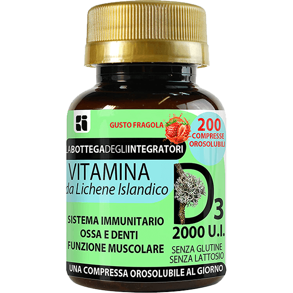 VITAMINA D3 2000 U.I. - 200 compresse masticabili
