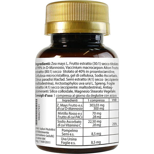 Cranberry e D-Mannosio Mirticomplex - 60 compresse - immagine 2