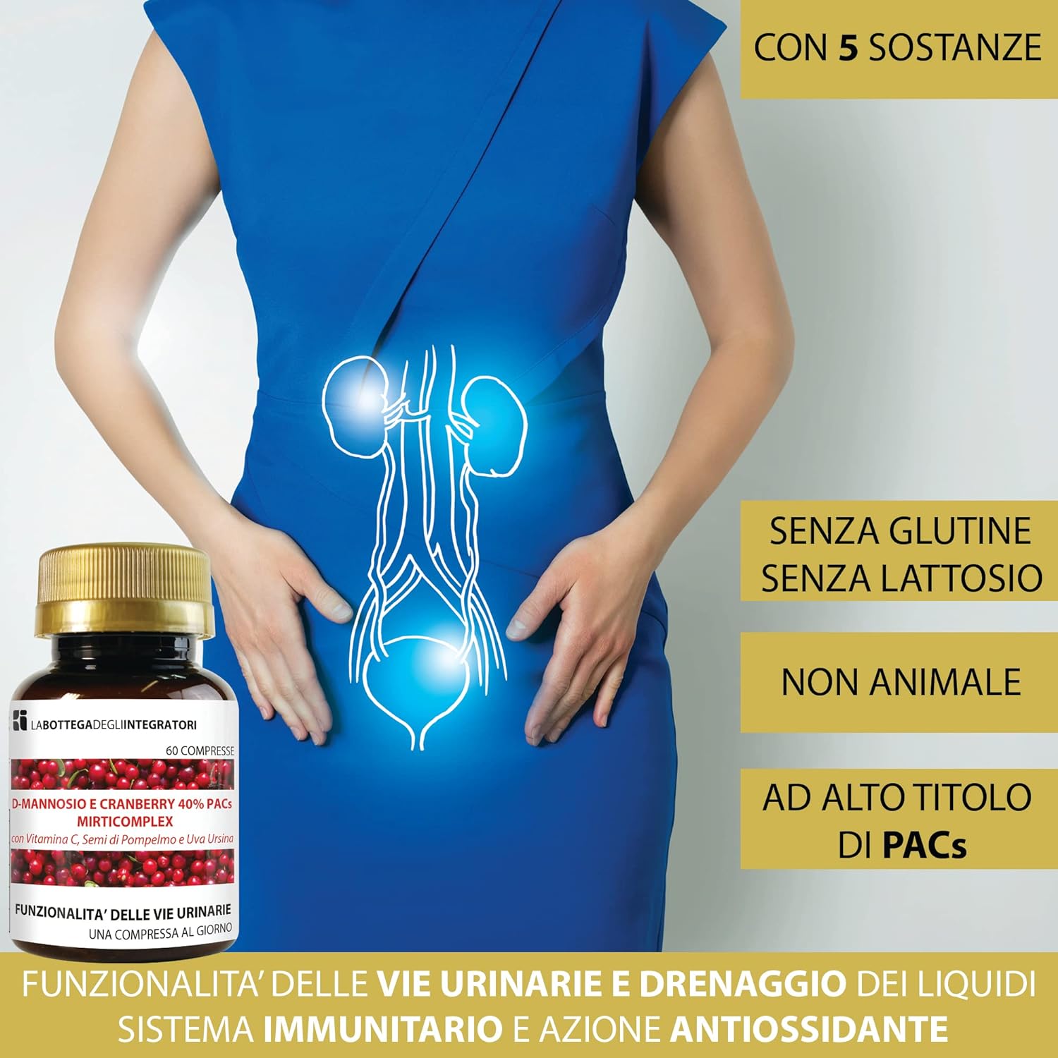 Cranberry e D-Mannosio Mirticomplex - 60 compresse - immagine 5