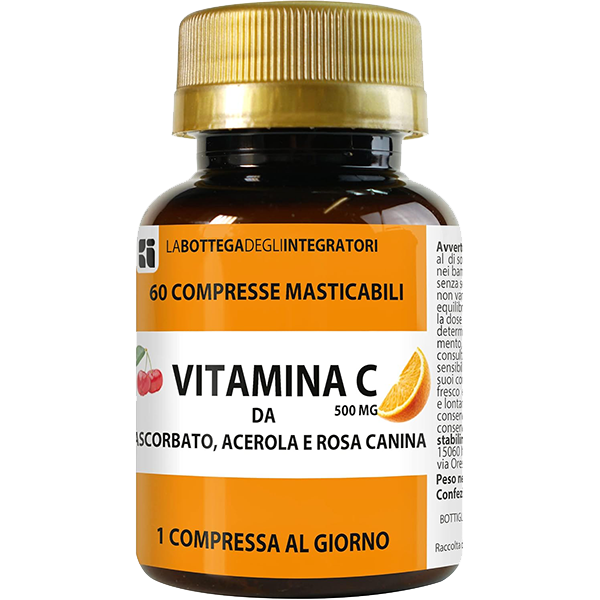 Vitamina C da Ascorbato Acerola e Rosa Canina - 60 Compresse