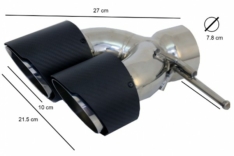 RVS/carbon uitlaat demper