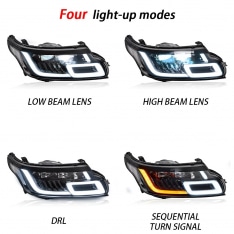 Matrix led koplampen Range Rover L494