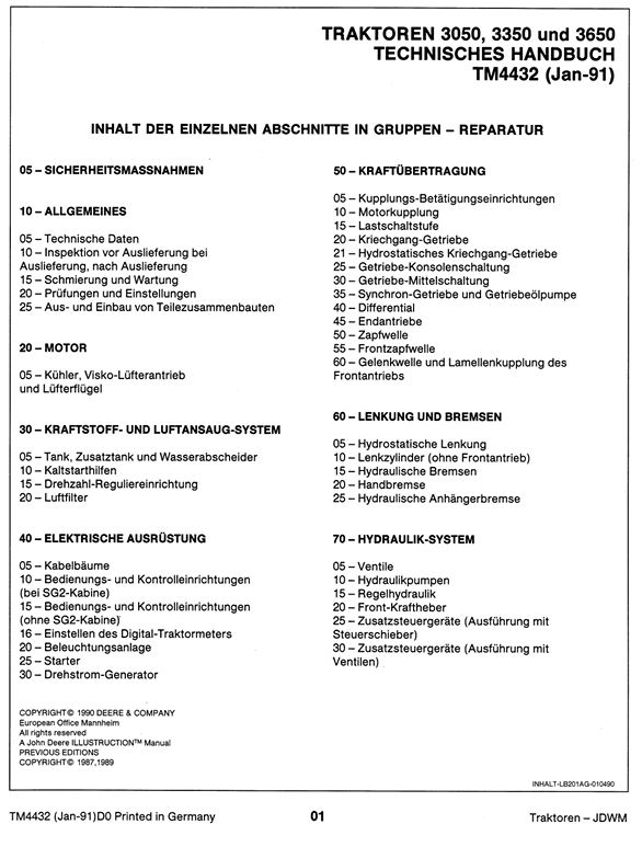 3050 3350 3650 Werkstatthandbuch – Bild 3