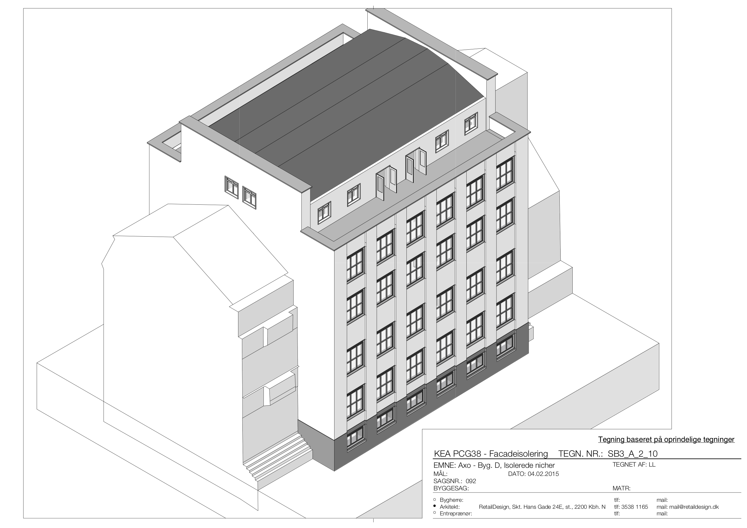 KEA – Københavns Erhvervsakademi (tegning: facadeisolering)