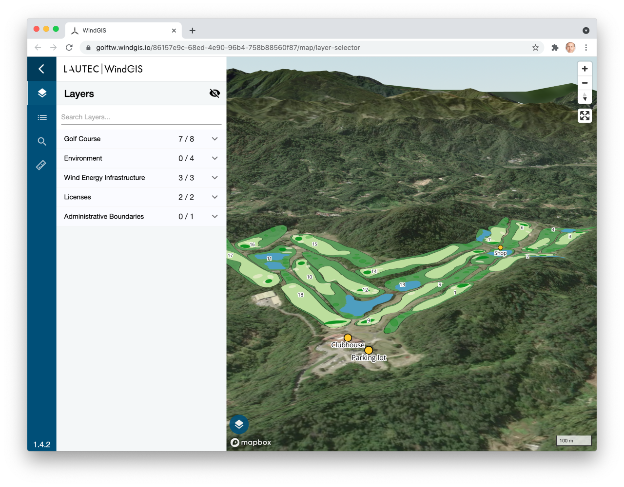 GIS map TW Golf Event