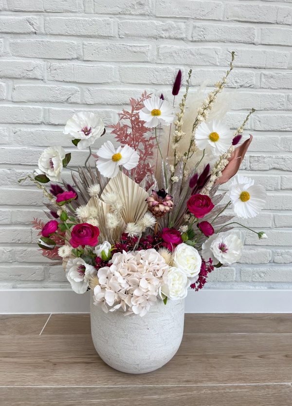 vaas droogbloemen zijde bloemen personaliseerbaar op maat