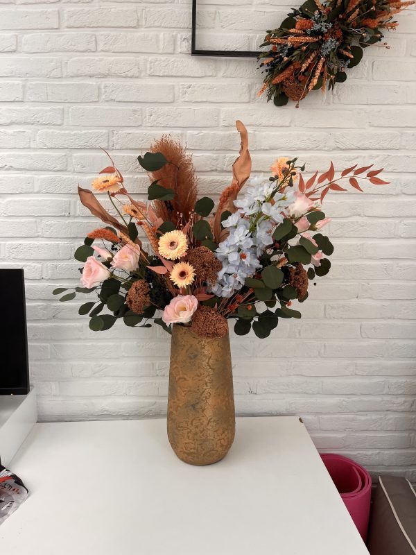 vaas droogbloemen zijde bloemen personaliseerbaar op maat