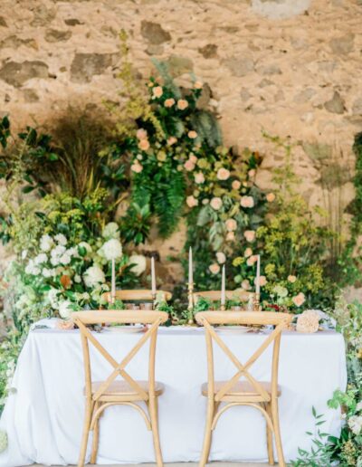 Table de mariage champêtre