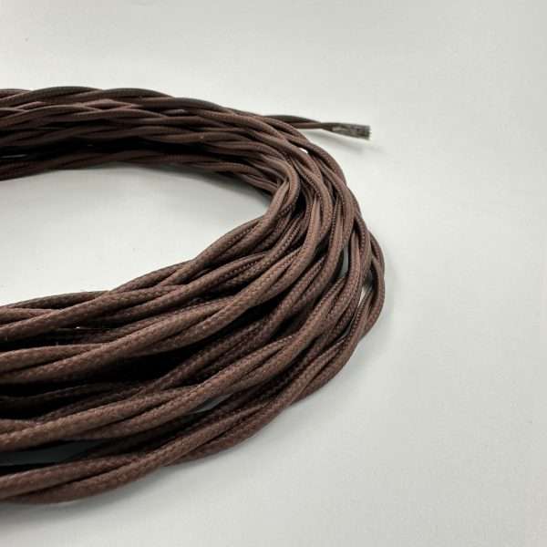 Stofledning twisted brun 25 meter