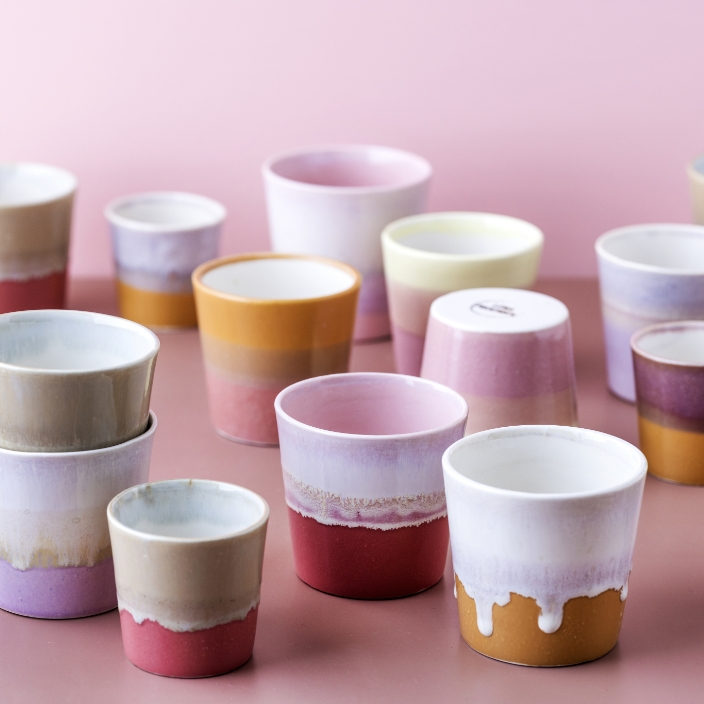Lena Pedersen Keramik – Rosafarvet kaffekopper