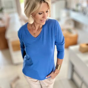 Blouse Arielle Bleu Barbeau