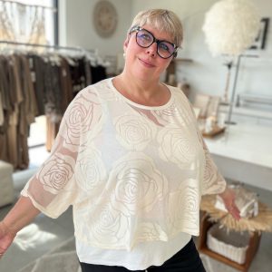 Collection Grande Taille Blouse Rose Blanc